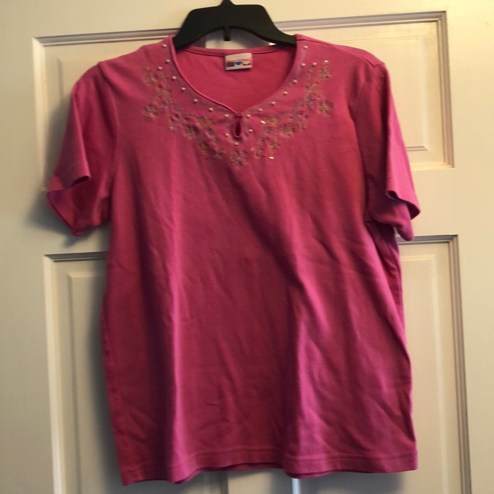 Pink top with collar detail